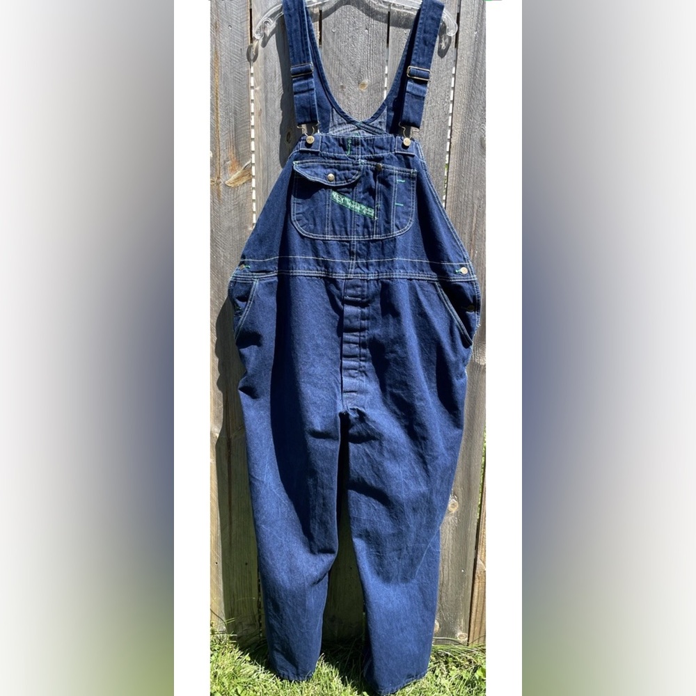 Key “Imperial” Bib Overalls Size 3X W50XL30 Blue Denim Farmer Gardener EUC CUTE!